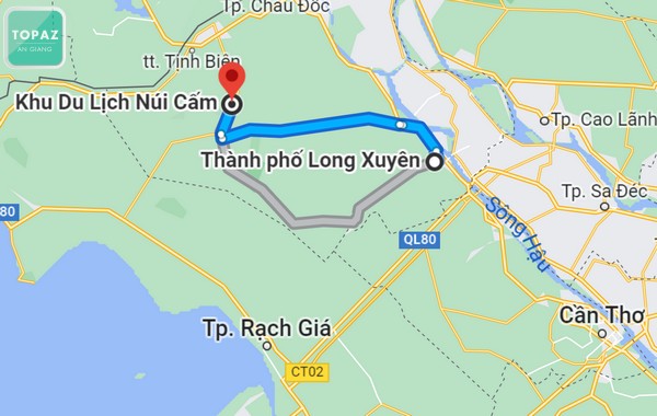 Bản đồ đường đi đến công viên nước Thanh Long Water Park