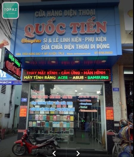 Cửa hàng điện thoại Quốc Tiến tại Long Xuyên chuyên cung cấp linh phụ kiện điện thoại